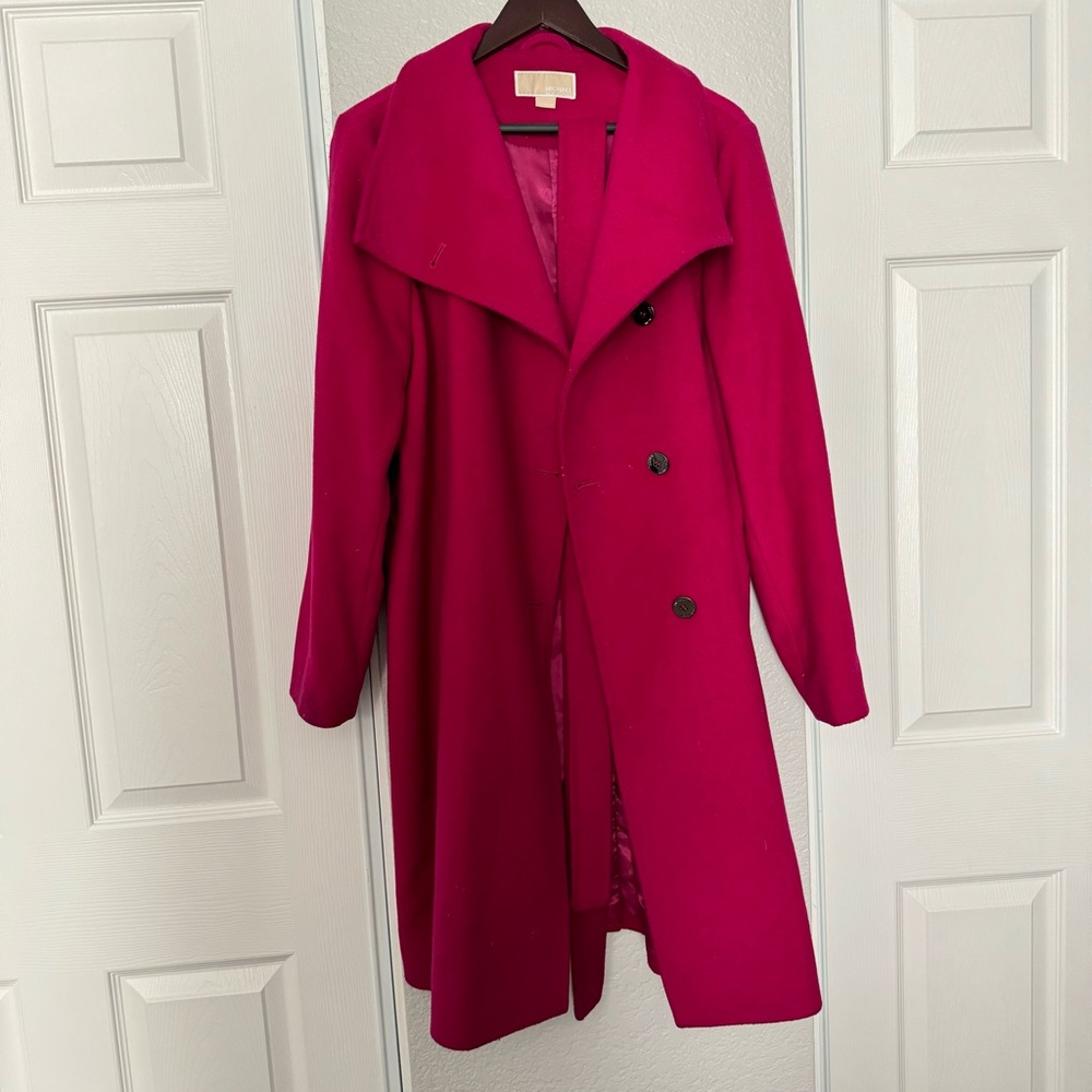 MICHAEL Michael Kors • Coat • Pink • Wool Blend • XL • Fall Winter • Belt - Picture 3 of 14